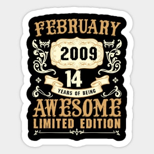 February 2009 14 Years Of Being Awesome Limited Edition Sticker